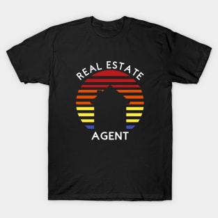 Real Estate Agent Sunrise - White Letters T-Shirt